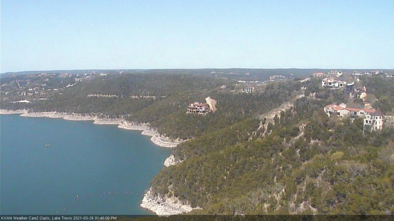 Lake Travis webcam, March 26, 2021 1:45 PM CT