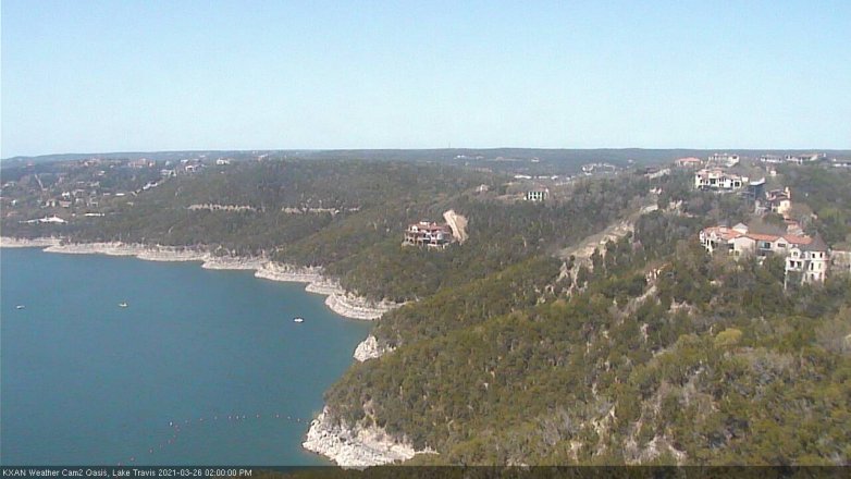 Lake Travis webcam, March 26, 2021 2:00 PM CT