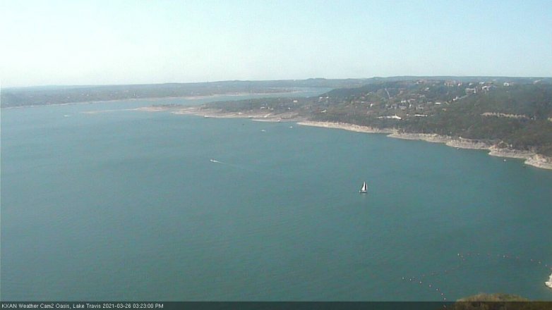 Lake Travis webcam, March 26, 2021 3:25 PM CT