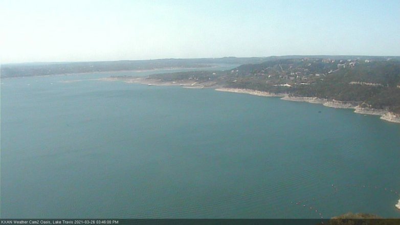 Lake Travis webcam, March 26, 2021 3:45 PM CT