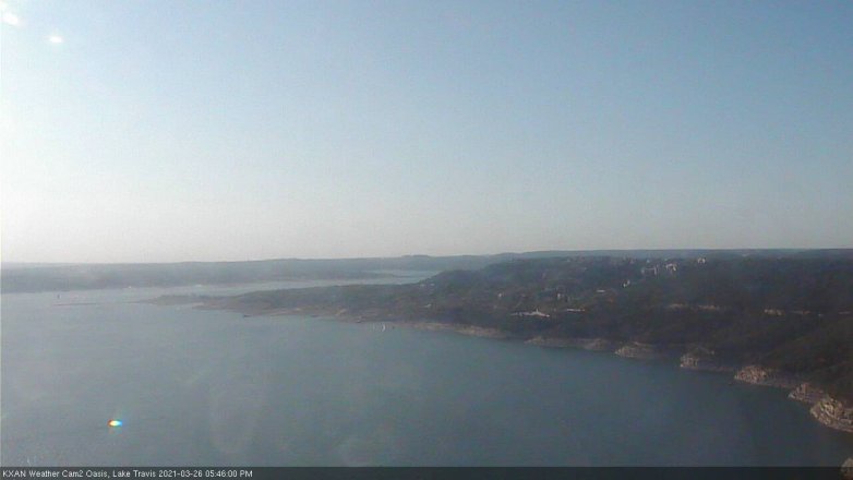 Lake Travis webcam, March 26, 2021 5:45 PM CT