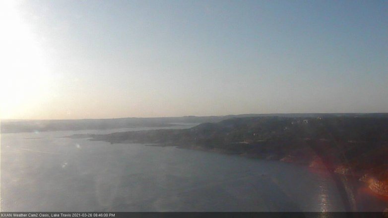 Lake Travis webcam, March 26, 2021 6:45 PM CT