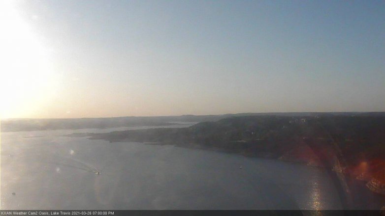 Lake Travis webcam, March 26, 2021 7:00 PM CT