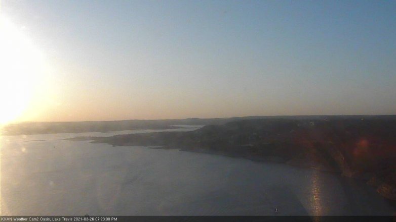 Lake Travis webcam, March 26, 2021 7:25 PM CT