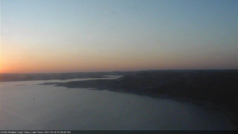 Lake Travis webcam, March 26, 2021 7:45 PM CT