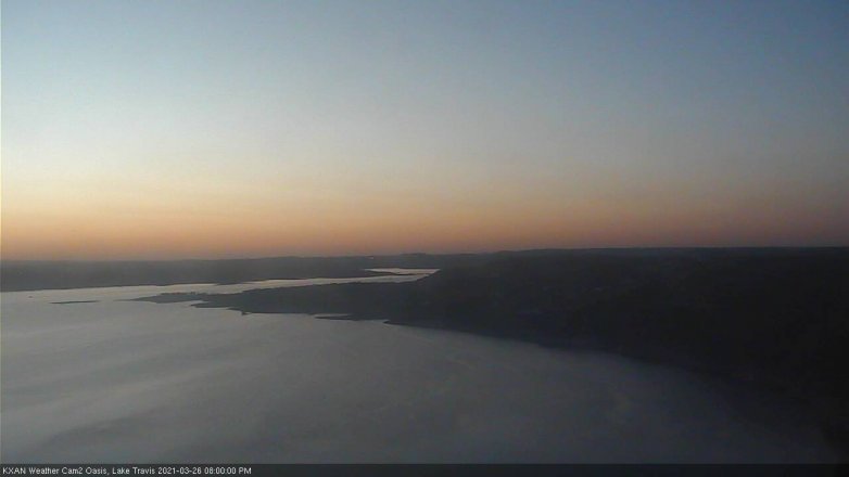 Lake Travis webcam, March 26, 2021 8:00 PM CT