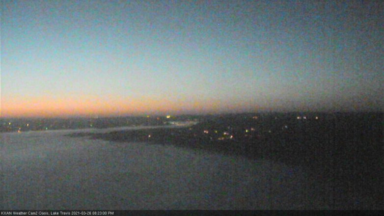 Lake Travis webcam, March 26, 2021 8:25 PM CT