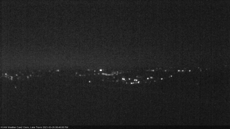 Lake Travis webcam, March 26, 2021 8:45 PM CT