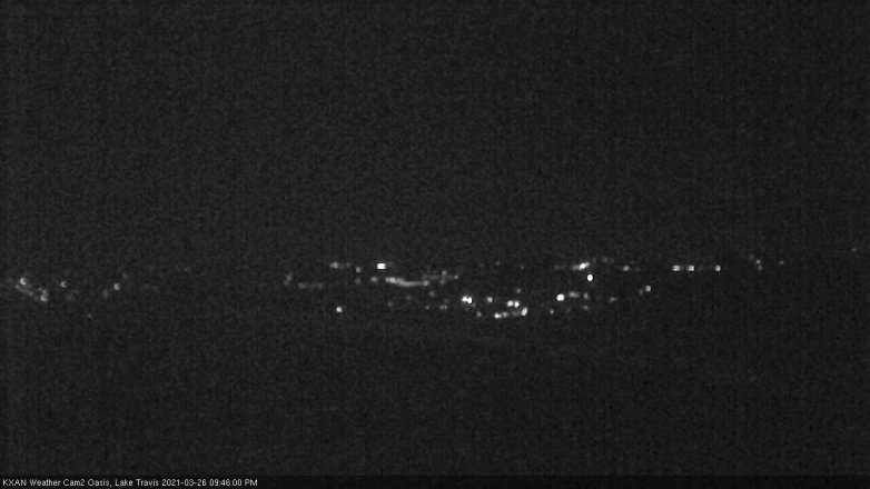 Lake Travis webcam, March 26, 2021 9:45 PM CT