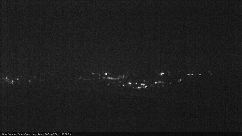 Lake Travis webcam, March 26, 2021 11:00 PM CT