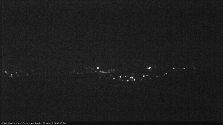 Lake Travis webcam, March 26, 2021 11:45 PM CT