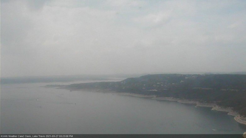 Lake Travis webcam, March 27, 2021 3:25 PM CT