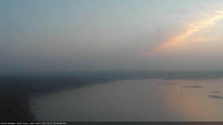 Lake Travis webcam, March 27, 2021 7:45 PM CT