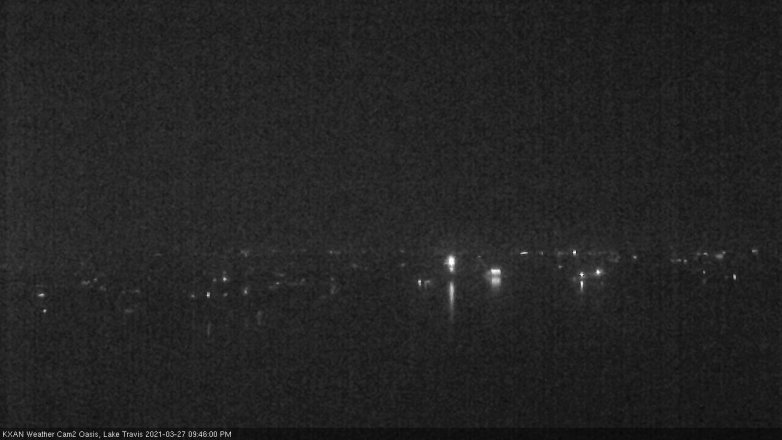 Lake Travis webcam, March 27, 2021 9:45 PM CT