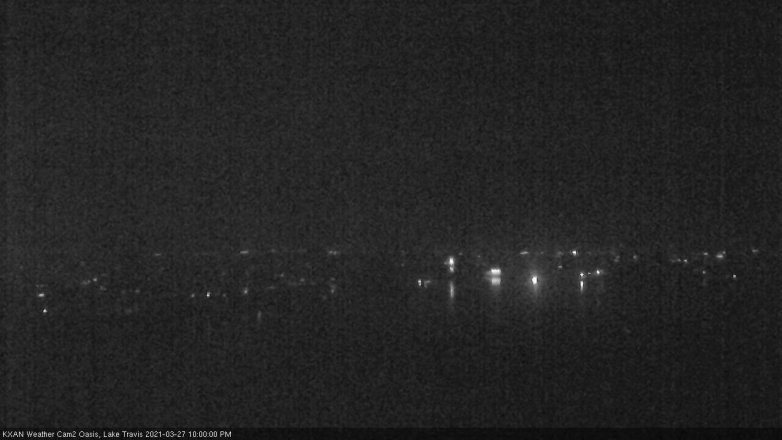 Lake Travis webcam, March 27, 2021 10:00 PM CT