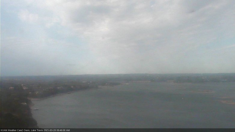 Lake Travis webcam, March 28, 2021 9:45 AM CT