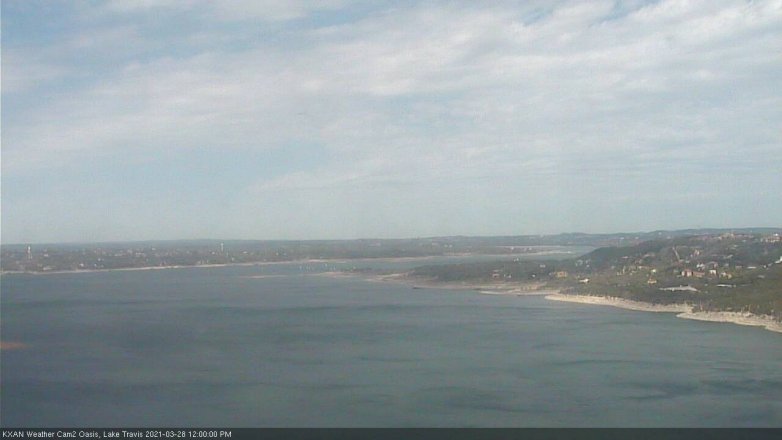 Lake Travis webcam, March 28, 2021 12:00 PM CT