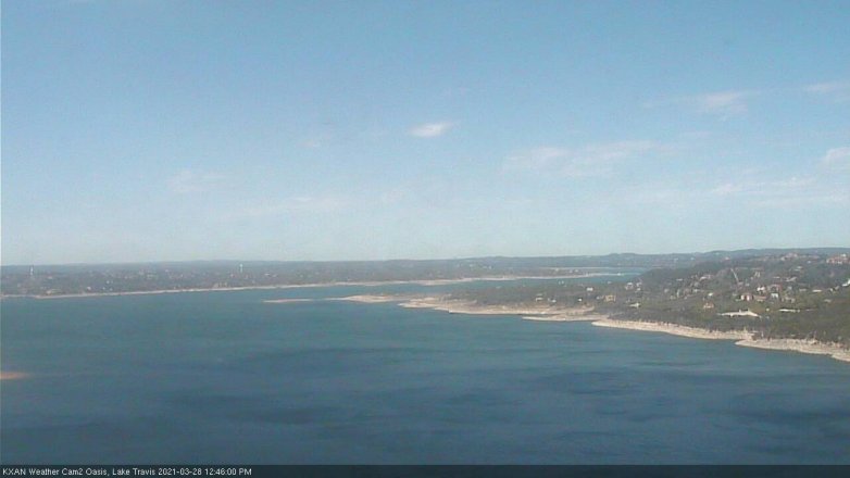 Lake Travis webcam, March 28, 2021 12:45 PM CT