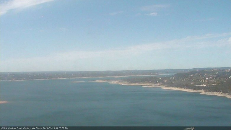 Lake Travis webcam, March 28, 2021 1:25 PM CT