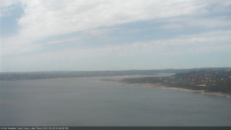 Lake Travis webcam, March 28, 2021 1:45 PM CT