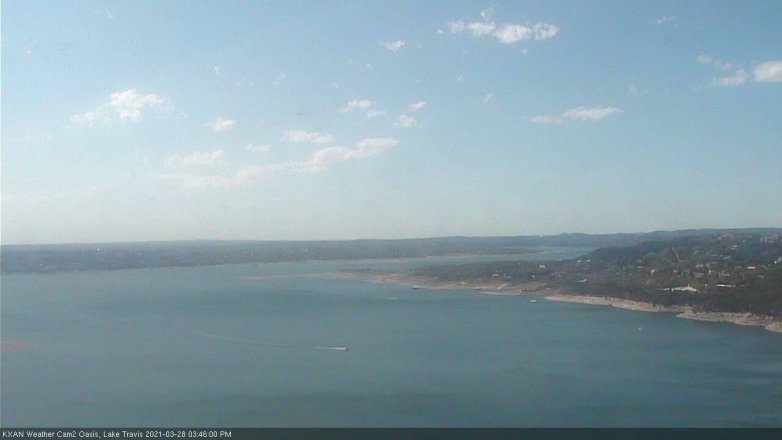 Lake Travis webcam, March 28, 2021 3:45 PM CT