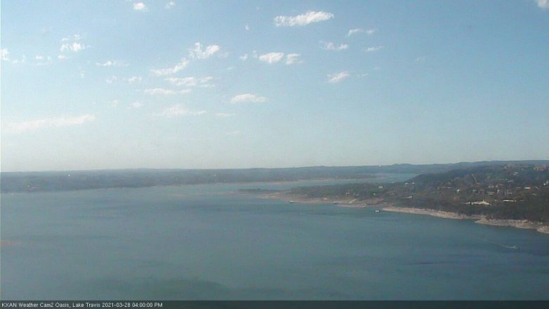 Lake Travis webcam, March 28, 2021 4:00 PM CT
