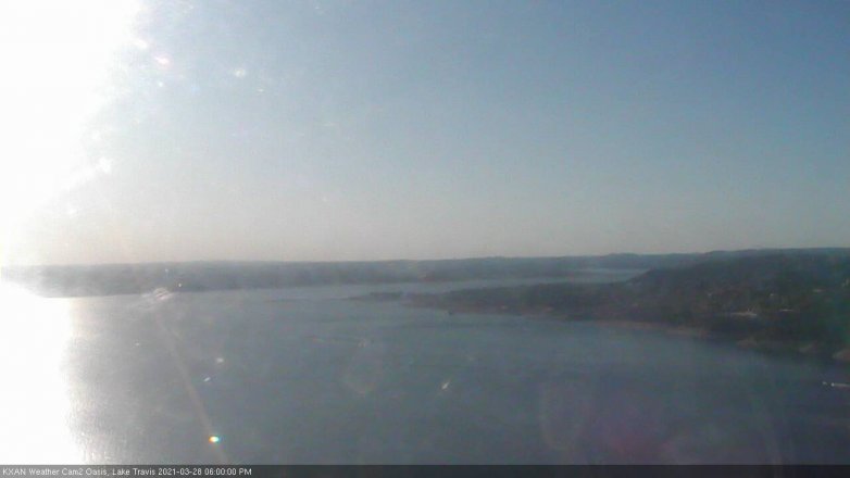 Lake Travis webcam, March 28, 2021 6:00 PM CT