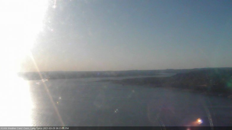 Lake Travis webcam, March 28, 2021 6:25 PM CT