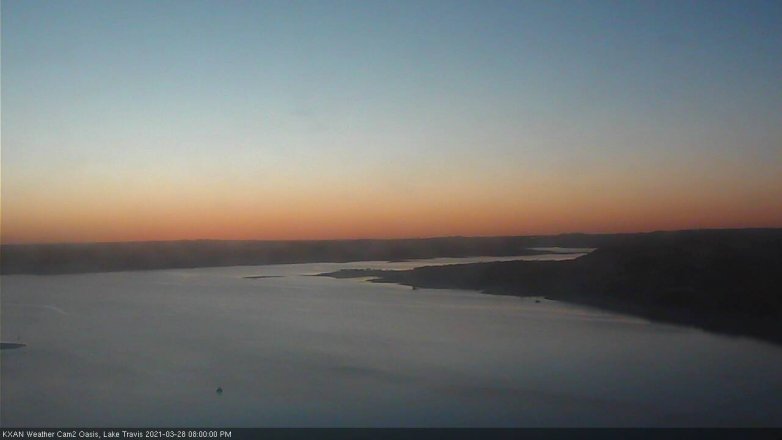 Lake Travis webcam, March 28, 2021 8:00 PM CT
