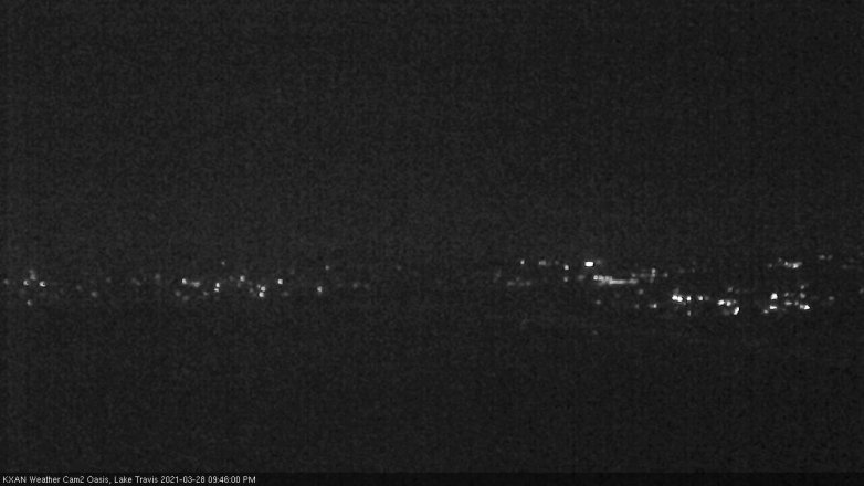Lake Travis webcam, March 28, 2021 9:45 PM CT