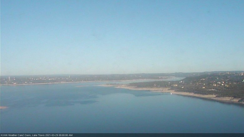 Lake Travis webcam, March 29, 2021 9:00 AM CT