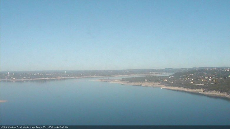 Lake Travis webcam, March 29, 2021 9:45 AM CT