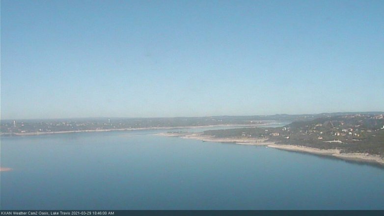 Lake Travis webcam, March 29, 2021 10:45 AM CT