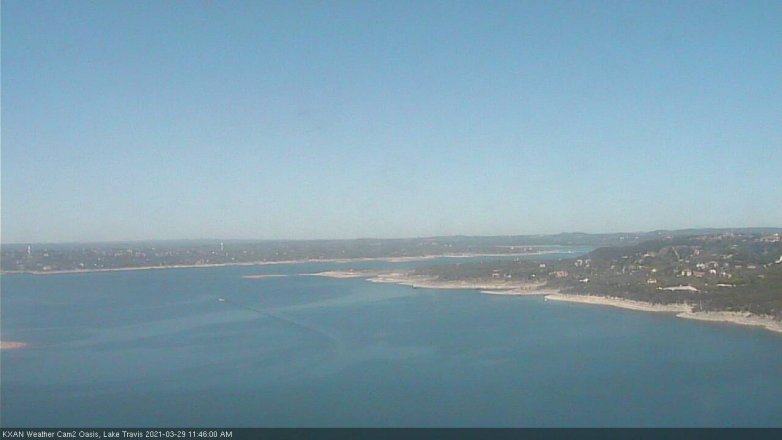Lake Travis webcam, March 29, 2021 11:45 AM CT