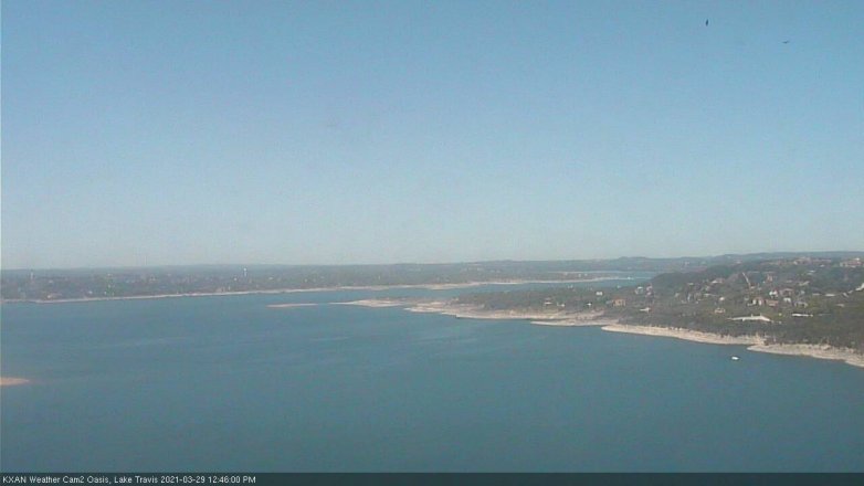 Lake Travis webcam, March 29, 2021 12:45 PM CT