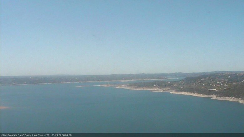 Lake Travis webcam, March 29, 2021 2:00 PM CT