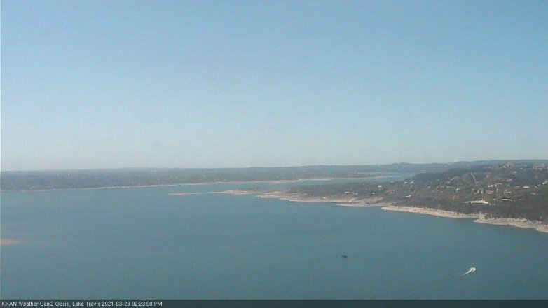 Lake Travis webcam, March 29, 2021 2:25 PM CT