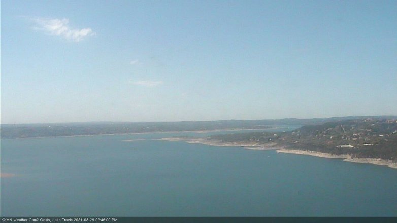 Lake Travis webcam, March 29, 2021 2:45 PM CT