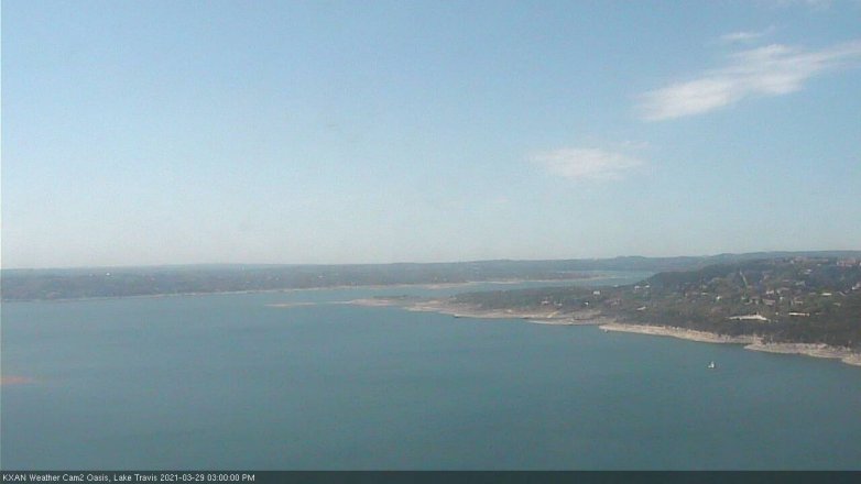 Lake Travis webcam, March 29, 2021 3:00 PM CT