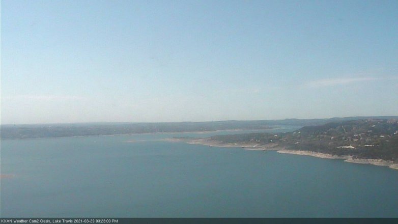 Lake Travis webcam, March 29, 2021 3:25 PM CT
