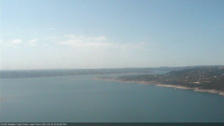 Lake Travis webcam, March 29, 2021 3:45 PM CT