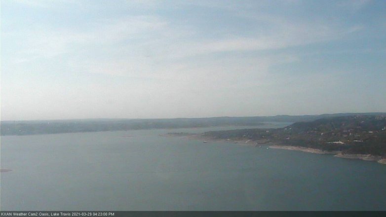 Lake Travis webcam, March 29, 2021 4:25 PM CT