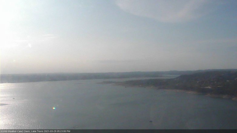 Lake Travis webcam, March 29, 2021 5:25 PM CT