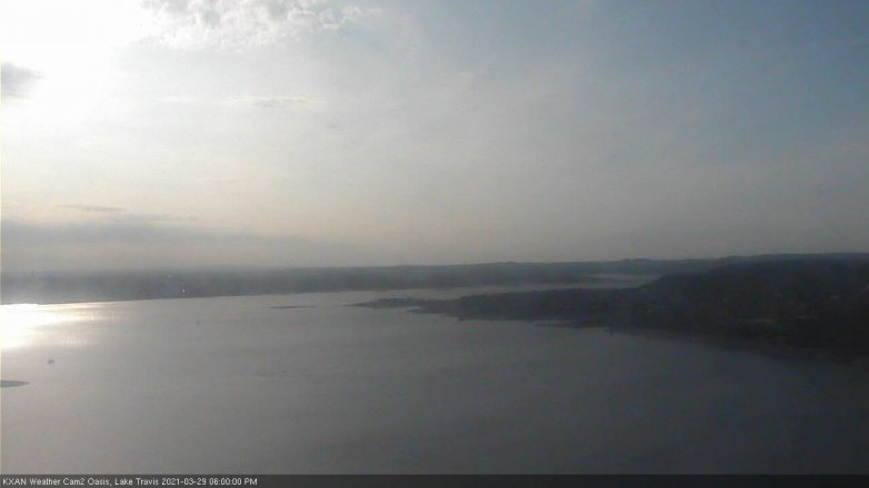 Lake Travis webcam, March 29, 2021 6:00 PM CT