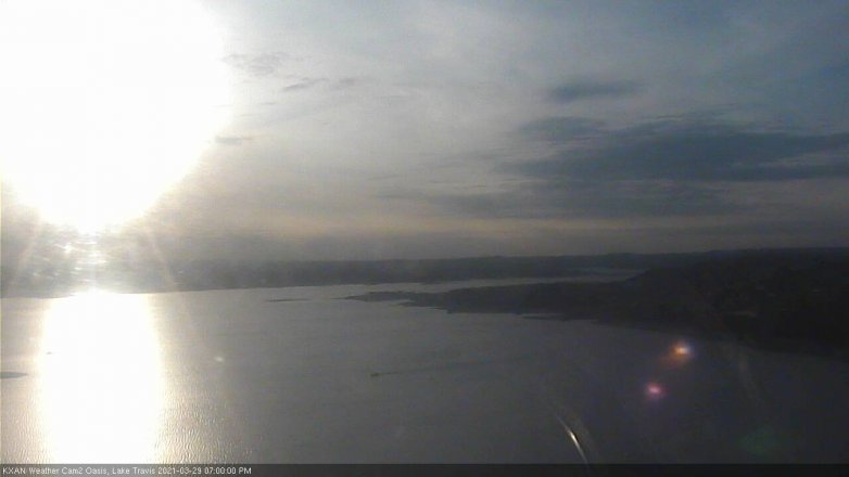 Lake Travis webcam, March 29, 2021 7:00 PM CT