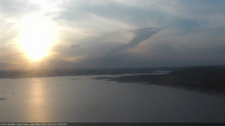 Lake Travis webcam, March 29, 2021 7:25 PM CT