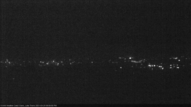 Lake Travis webcam, March 29, 2021 9:00 PM CT