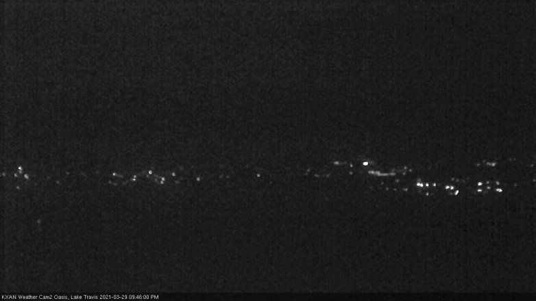 Lake Travis webcam, March 29, 2021 9:45 PM CT