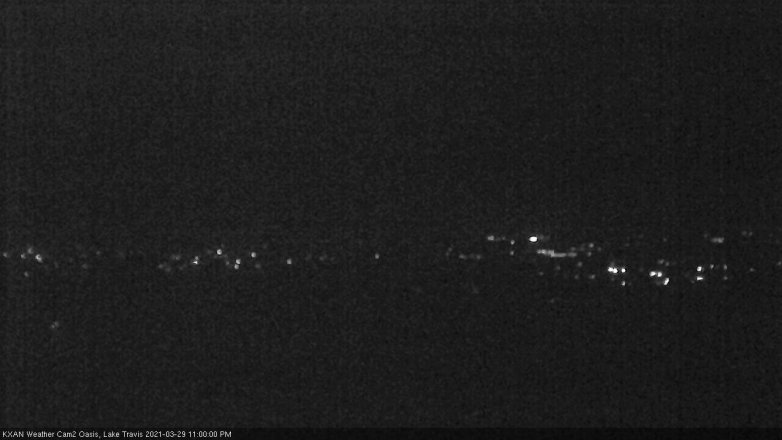 Lake Travis webcam, March 29, 2021 11:00 PM CT