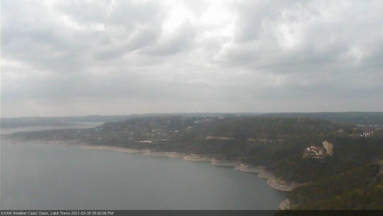 Lake Travis webcam, March 30, 2021 5:00 PM CT